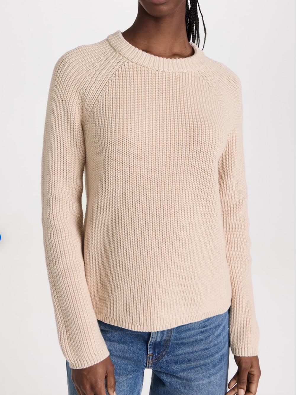Jenni Kayne Cream Cotton Fisherman Sweater - Picture 2 of 11